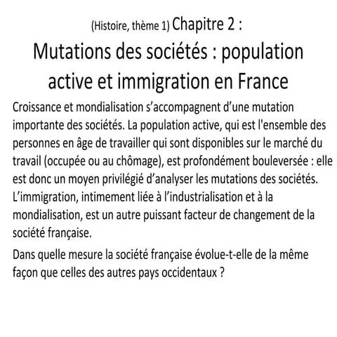 H1 chap 2 sur 2 mutations des sociétés