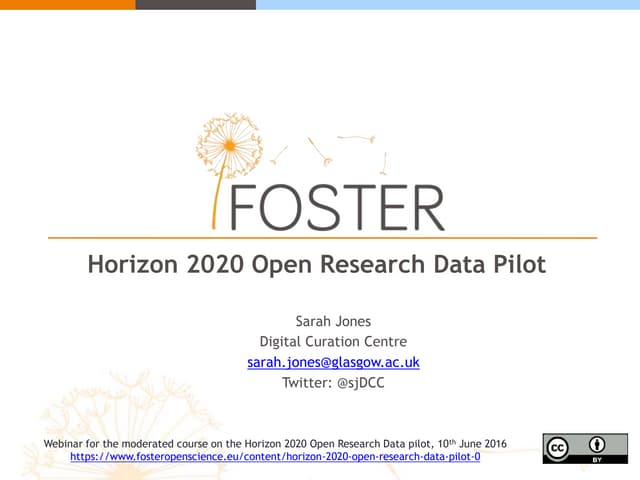 H2020 Open Research Data pilot