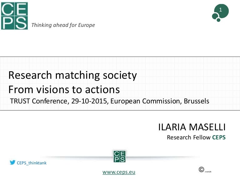 Research Matching Society From Visions To Actions Trust Conference