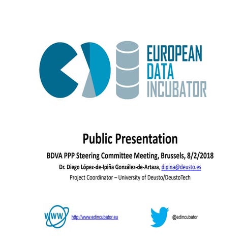 EDI project presentation at BDVA PPP 3rd Steering Committee Meeting