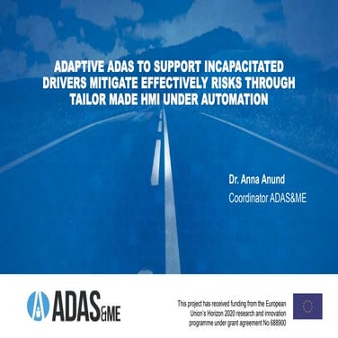 ADAS&ME Presentation - H2020 ERTRAC