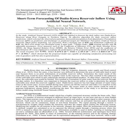 The International Journal of Engineering and Science (The IJES)