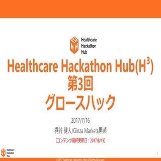 H³ - Healthcare Hackathon Hub - 第3回...