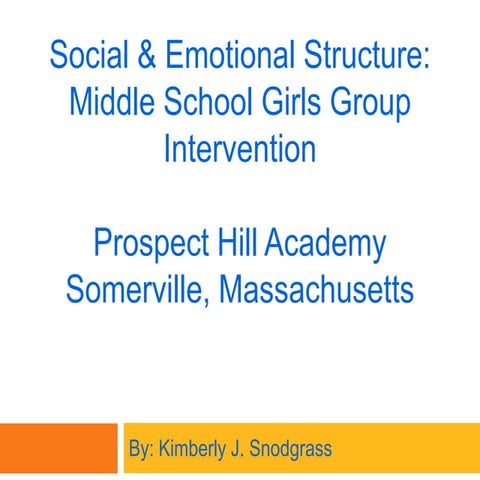 Girl's Group for Social and Emotional Learning