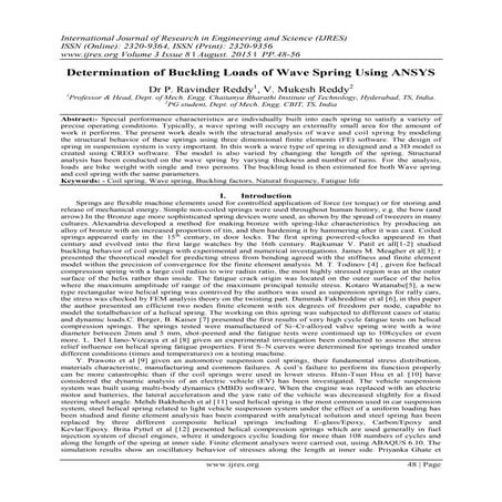 Determination of Buckling Loads of Wave Spring Using ANSYS