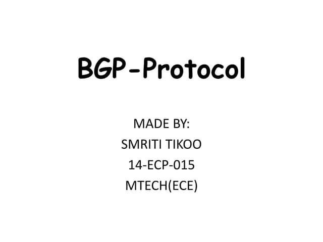Bgp protocol