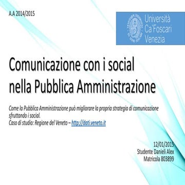 Comunicazione con i social nella Pubblica Amministrazione