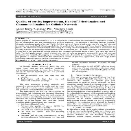 Quality of service improvement, Handoff Prioritization and Channel utilizatio...