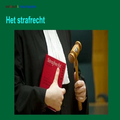 H5 het strafrecht | PPTX | Law