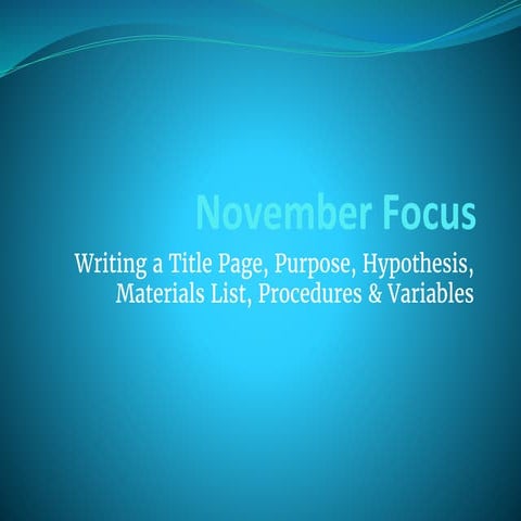 2014 november focus for science fair