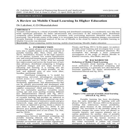 A Review on Mobile Cloud Learning In Higher Education