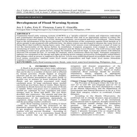 Development of Flood Warning System