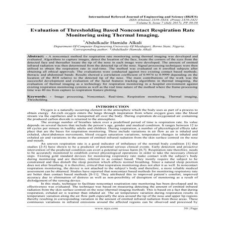 Evaluation of Thresholding Based Noncontact Respiration Rate Monitoring using Thermal Imaging.