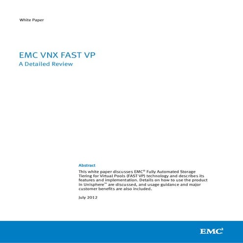 EMC VNX FAST VP 