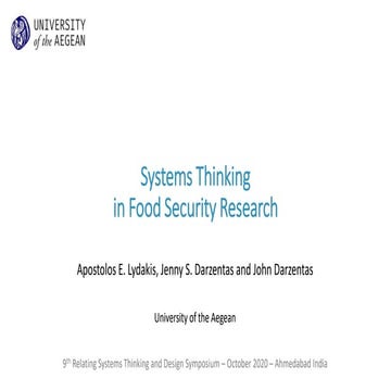 Systemic Thinking in Food Security Research