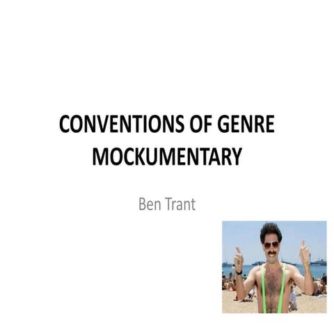 Conventions of genre
