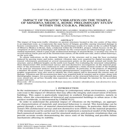 Effect of traffic vibration on buildings | PDF