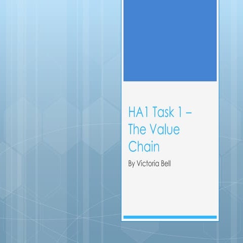 Ha1 task 1 – the value chain