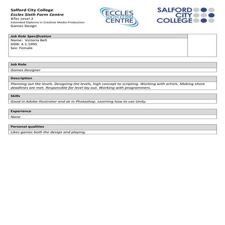 Job role | DOC