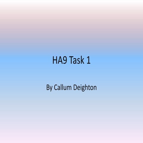 Ha9 task 1