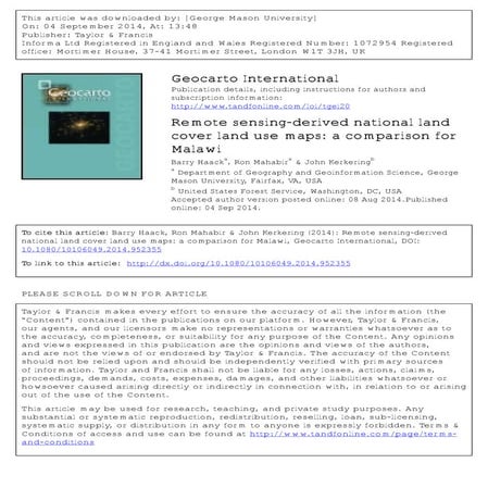 Land use and land cover classification | PDF