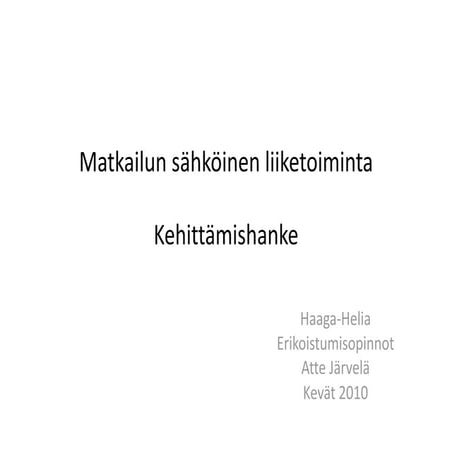 Haaga Helia Kehittamistyo Atte Jarvela