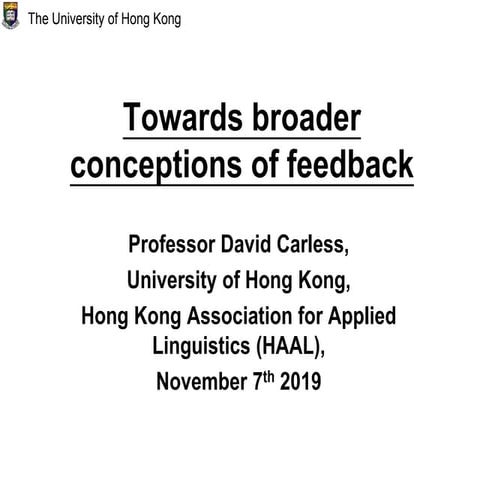 Towards broader conceptions of feedback