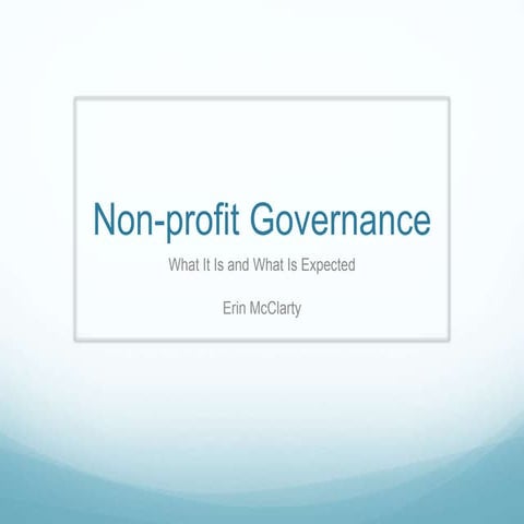 Nonprofit Governance 