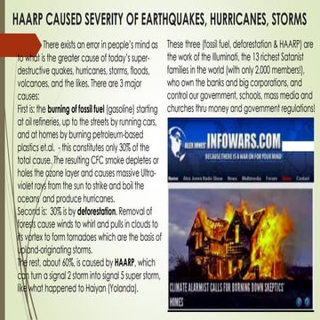Haarp caused severity of earthquakes, hurricanes, storms
