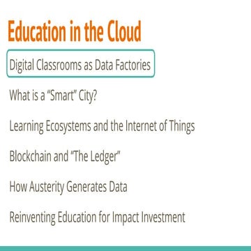 Digital Classrooms as Data Factories