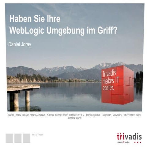 Haben Sie Ihre Web Logic Umgebung im Griff Daniel Joray