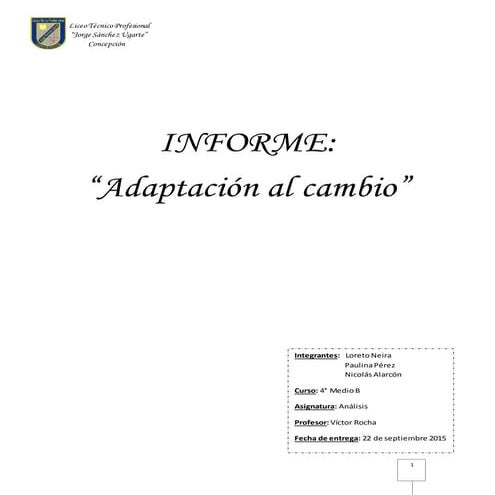 Adaptación al cambio