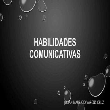 Habilidades comunicativas