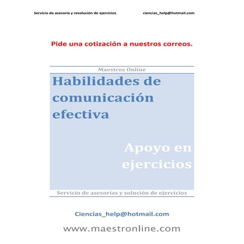 Habilidades de comunicacion efectiva