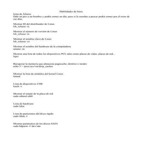 Habilidades de linux