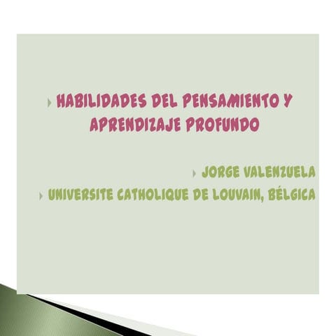 Habilidades del pensamiento y aprendizaje profundo producto 3 | PPSX