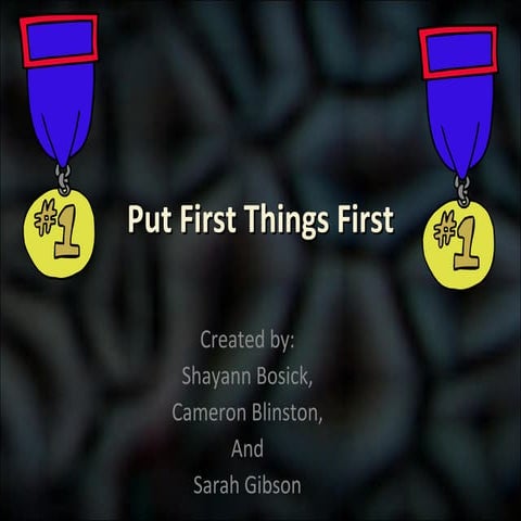 Habit 3 first things first | PPT