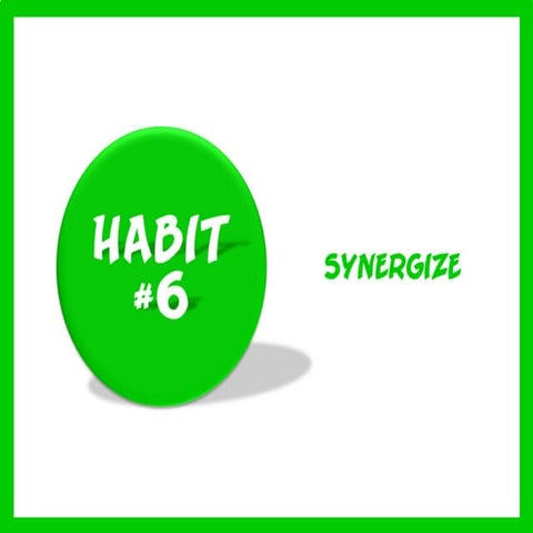 Habit #6 - Synergize!