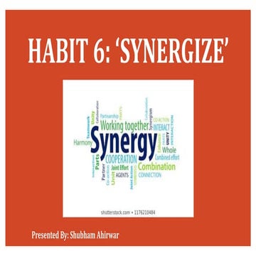 Habit-6: 'Synergize'