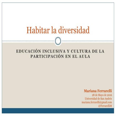 Habitar la diversidad udesa 2016 ferrarelli m