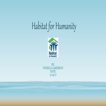 Habitat for humanity | PPT
