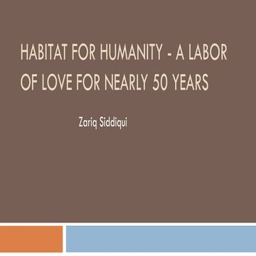 Habitat for Humanity Presentation | PPTX