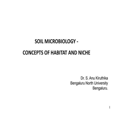 Concepts of Habitat and Niche
