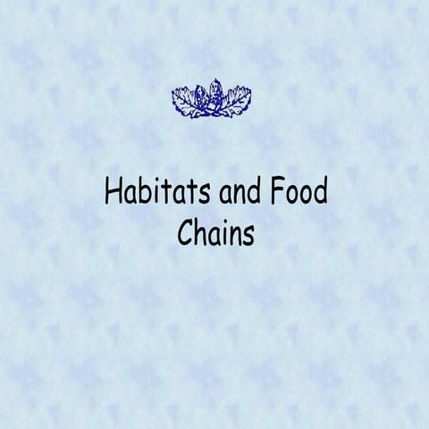 Habitats and foodchains-1 Biology Diagrams