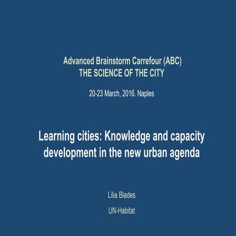 Preparing the new urban agenda | PPTX