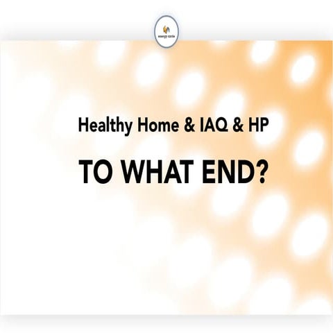 We Have No Business Model: Healthy Homes & Home Performance