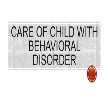 habit disorder in child health nursing in pediatric