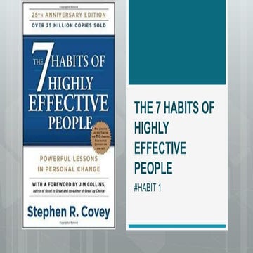 The 7 Habits of Highly Effectively People - Habit one | PPT
