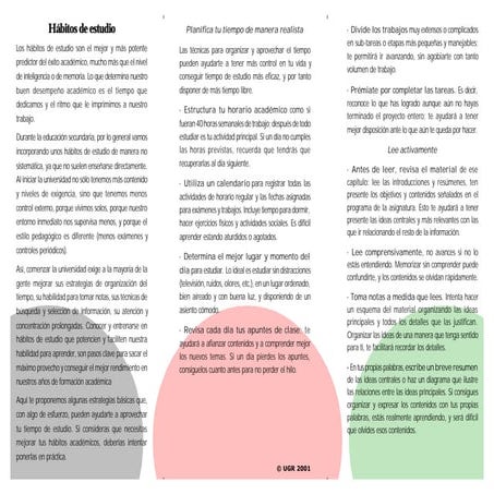 Habitos de estudio