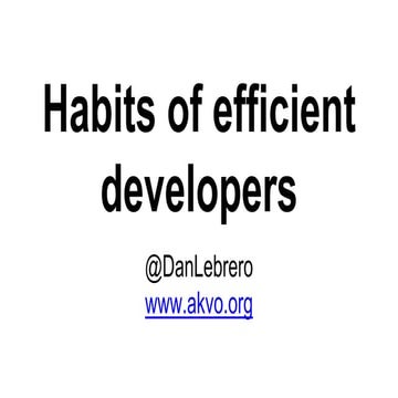 Habits of-efficient-developers